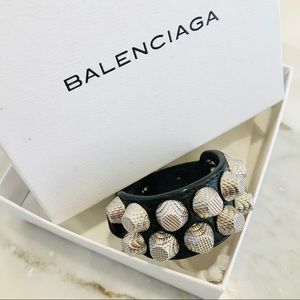 BALENCIAGA Studded “Giant City” Bracelet (EUC)